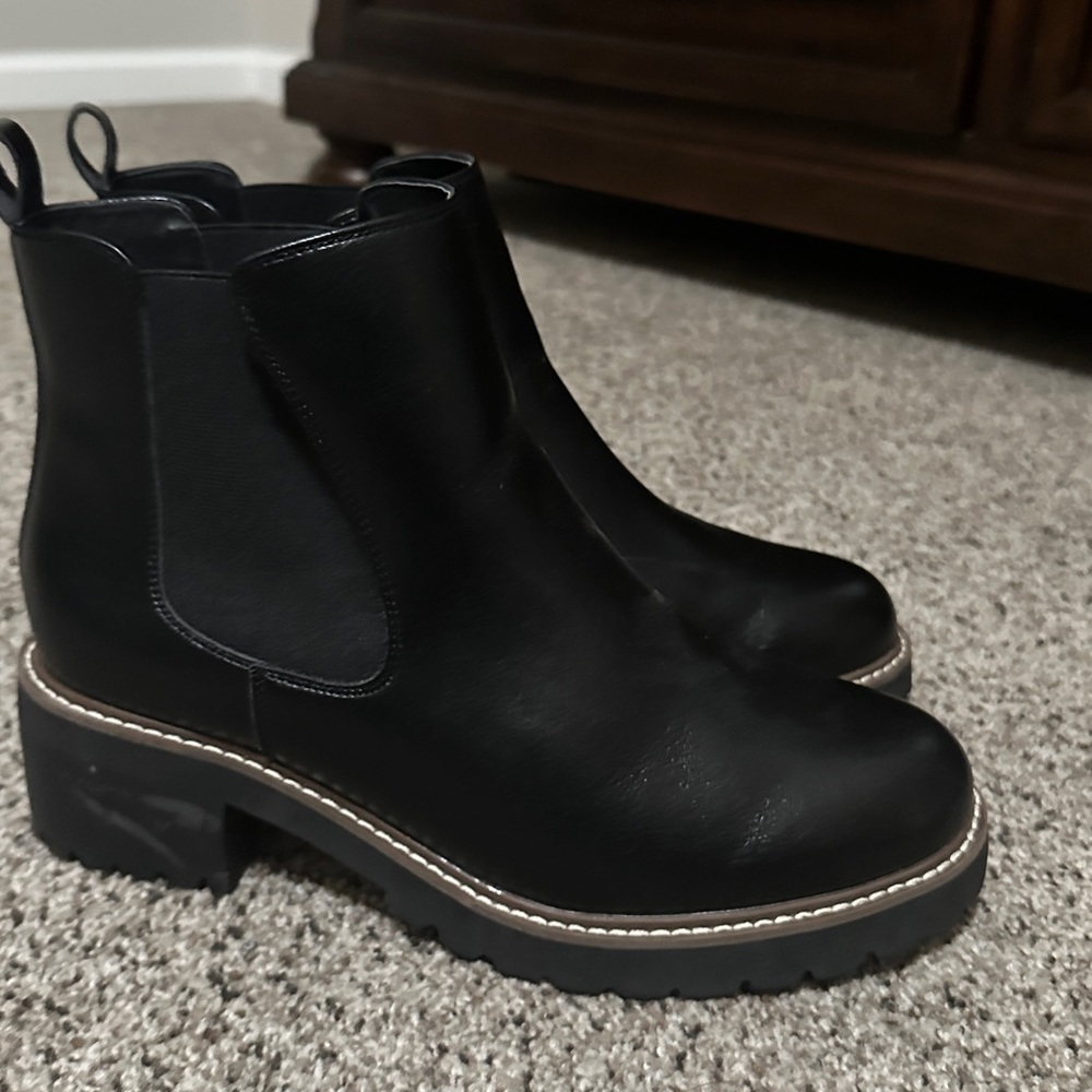 Lane Bryant Chunky Black Boots Size 11W